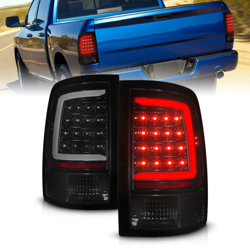 ANZO 09-18 Dodge Ram 1500 Full LED Taillights w/ Sequential Black Housing/Smoke Lens thumbnail 3
