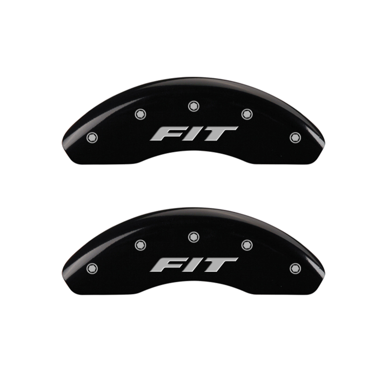 MGP Front set 2 Caliper Covers Engraved Front FIT Black finish silver ch thumbnail 6
