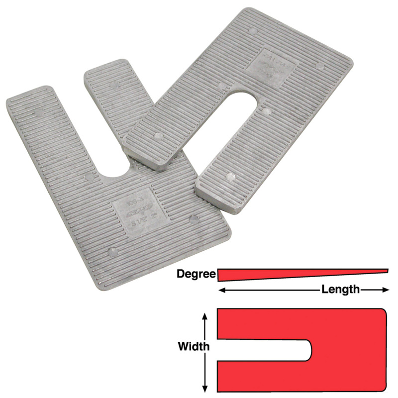SPC Performance AL Shims 2.5X5X0.5 deg. (6)