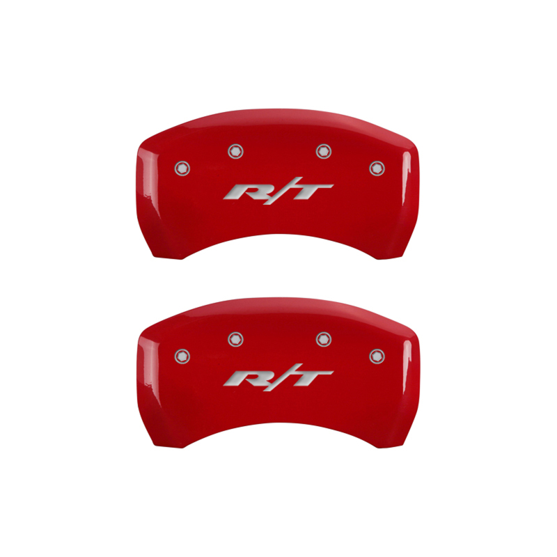 MGP 4 Caliper Covers Engraved Front & Rear RT1-Truck Red finish silver ch thumbnail 6