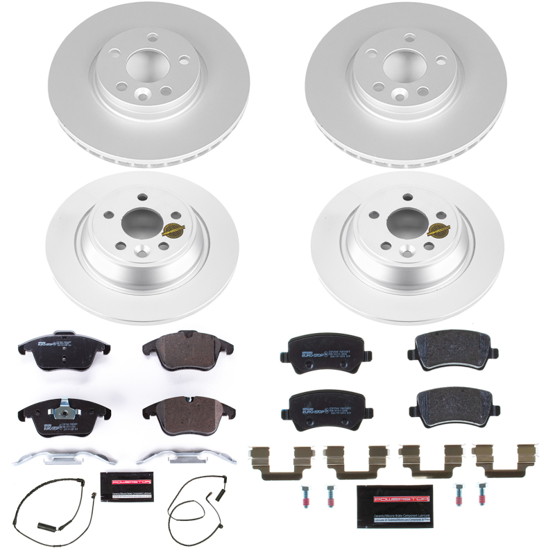 Power Stop 12-15 Land Rover Range Rover Evoque Front & Rear Eurostop Brake Kit thumbnail 7
