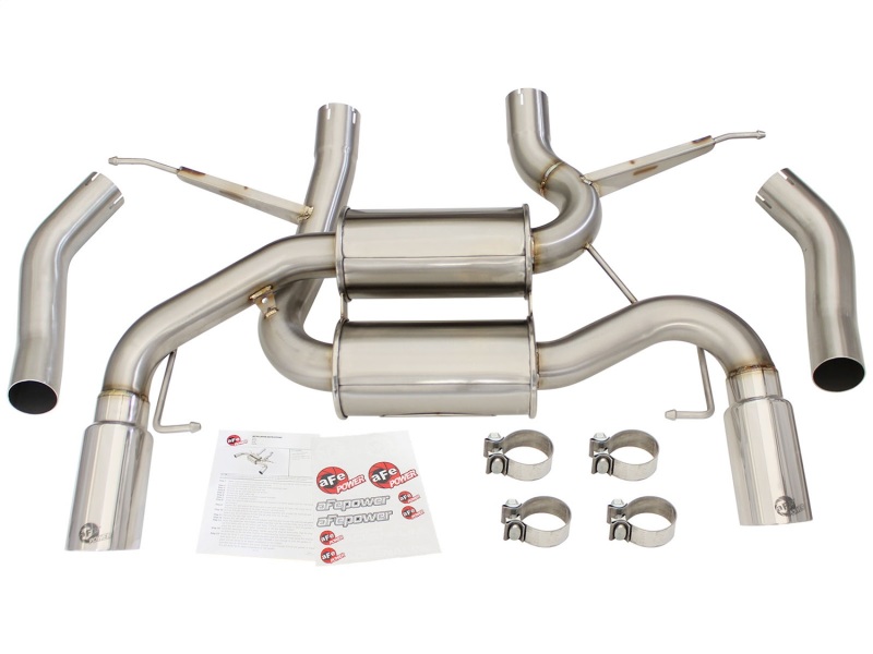 aFe MACH Force XP 2.5in Axle Back Stainless Exhaust w/ Polished Tips 07-13 BMW 335i 3.0L L6 (E90/92) thumbnail 5