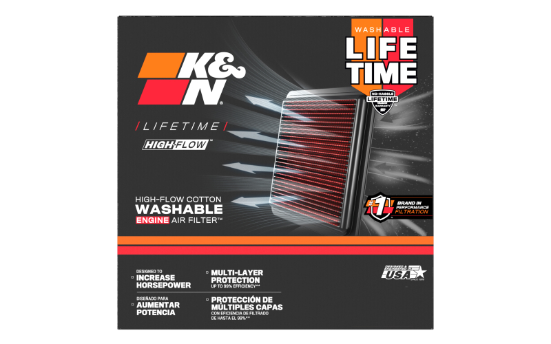 K&N 97-08 BMW K1200RS/LT/C/GT 8.313in OS Length / 3.875 OS Width / 1.938in H Replacement Air Filter