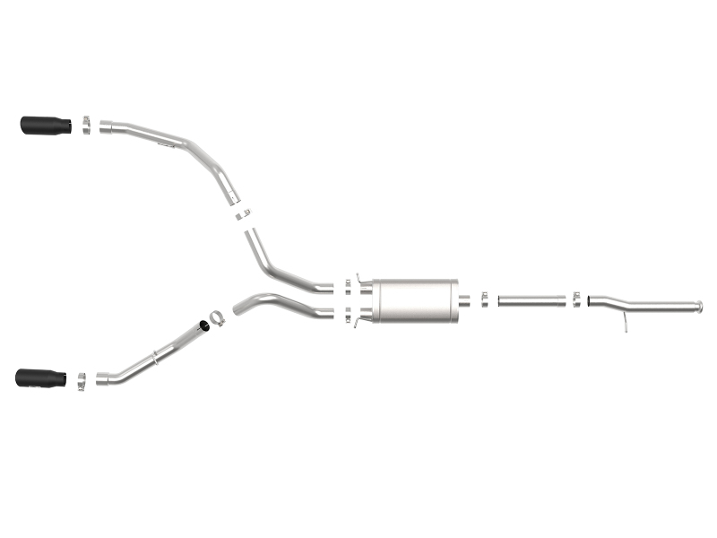 aFe Apollo GT Series 3 IN 409 SS Cat-Back Exhaust System w/ Black Tip GM Sierra 1500 09-18 thumbnail 9