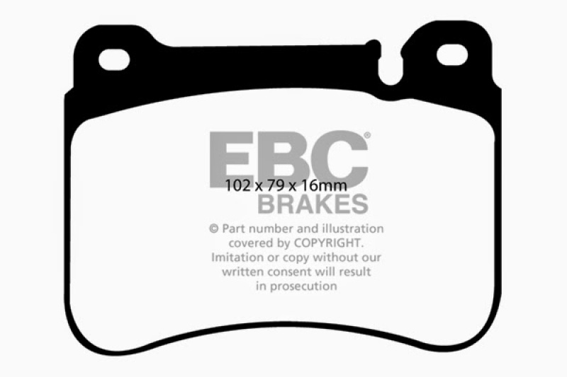 EBC 05-07 Mercedes-Benz C230 (W203) 2.5 Sport Sedan Yellowstuff Front Brake Pads thumbnail 7