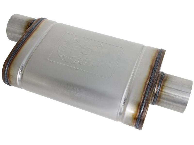 aFe MACH Force XP SS Muffler 3in Center Inlet / 3in Outlet 9in L x 4in W x 14in Body thumbnail 2