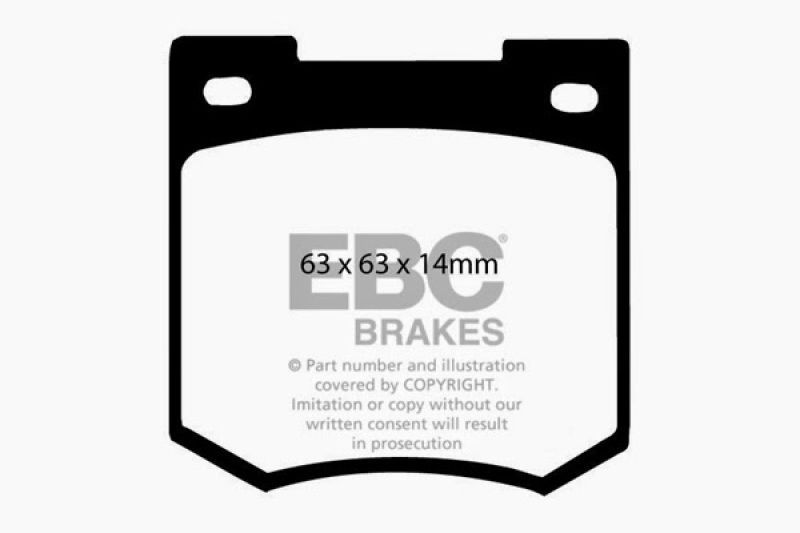 EBC 67-70 Ford Cortina 1.6 Greenstuff Front Brake Pads thumbnail 4