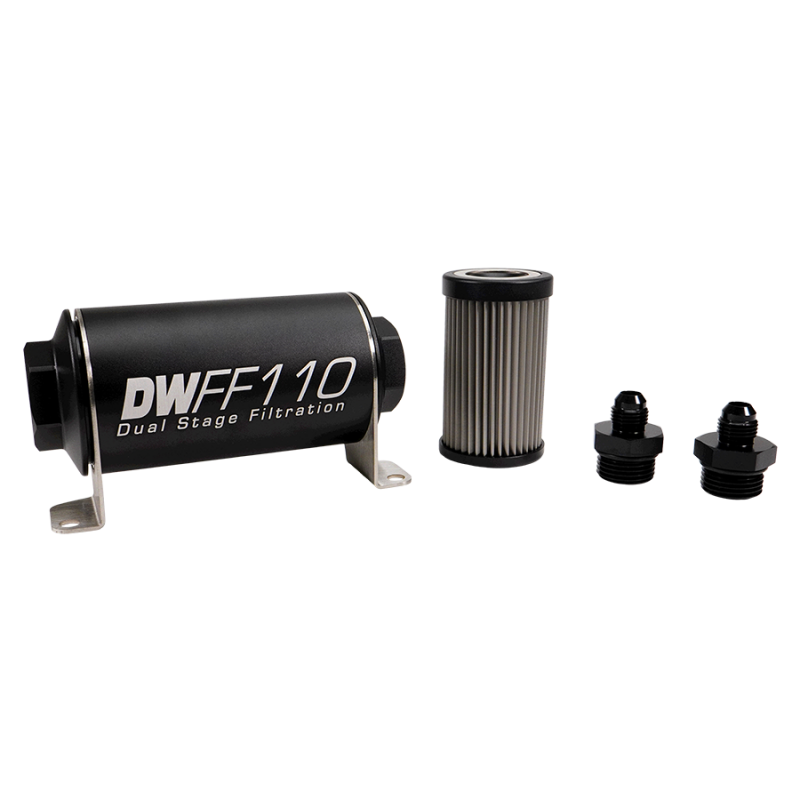 DeatschWerks Stainless Steel 6AN 40 Micron Universal Inline Fuel Filter Housing Kit (110mm)
Filtration