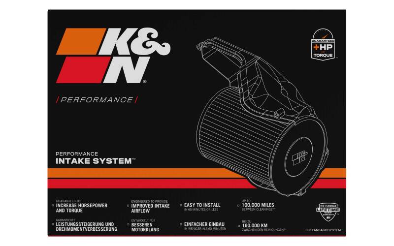 K&N Performance Intake Kit Volkswagen 1.6/2.0L TDi Enclosed Airbox