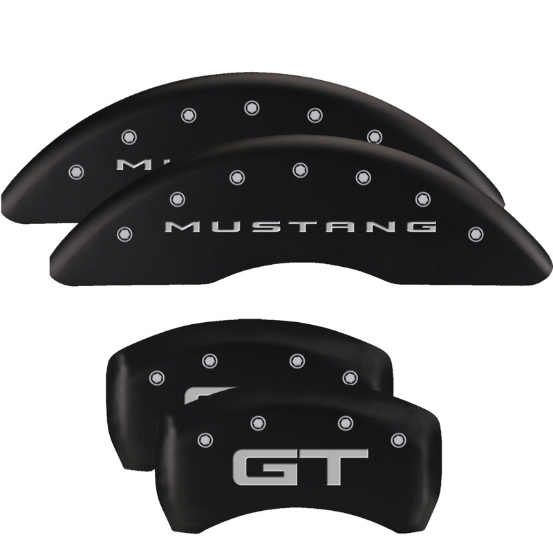 MGP 4 Caliper Covers Engraved Front & Rear Tiffany Snake Black finish silver ch thumbnail 6