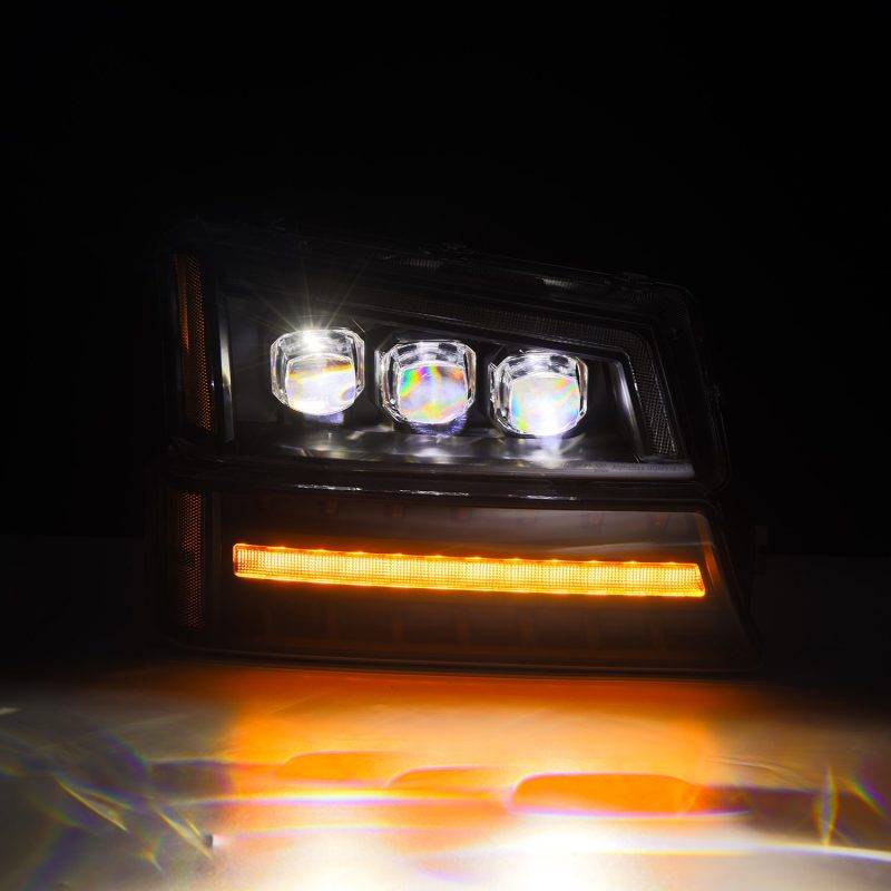 AlphaRex 03-06 Chevy Silverado 1500/2500HD/3500HD/Avalanche Black NOVA LED Proj Headlights thumbnail 4