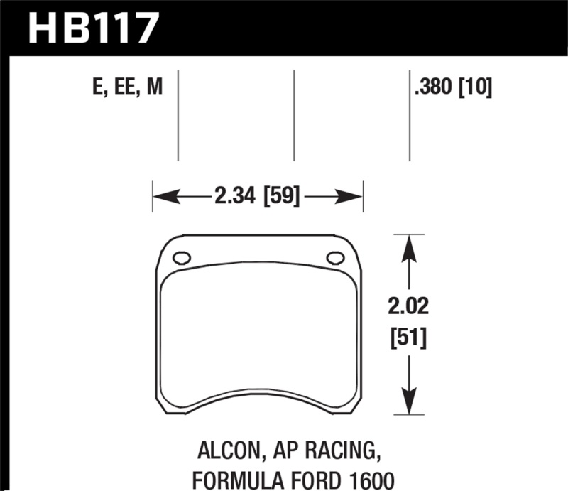 Hawk AP Racing CP3696 Blue 9012 Race Brake Pads thumbnail 6