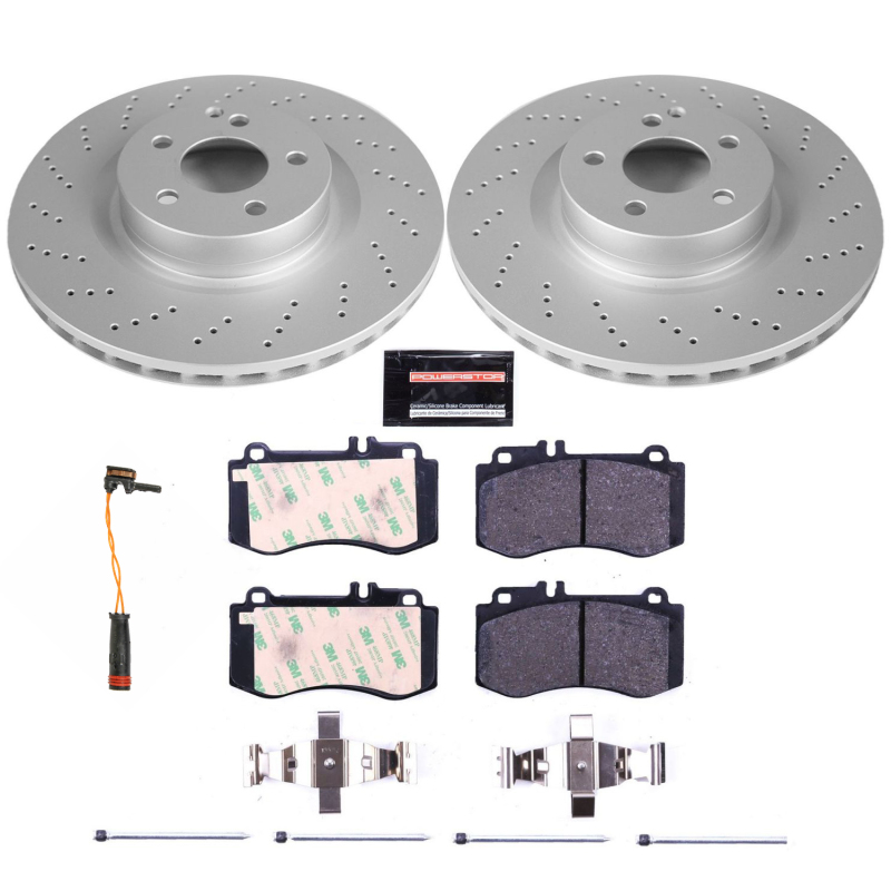 Power Stop 10-16 Mercedes-Benz E350 Front & Rear Euro-Stop Brake Kit (1x psbESK6640, 1x psbESK5322) thumbnail 2