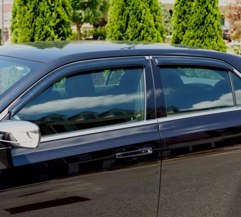 AVS 14-18 Mazda 3 Hatch Ventvisor Outside Mount Window Deflectors 4pc - Smoke thumbnail 8