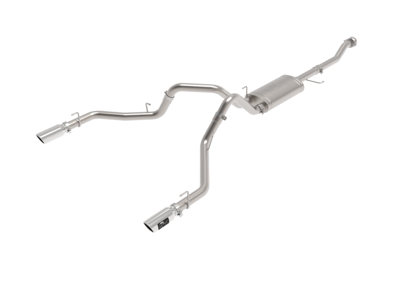 aFe Vulcan 3in 304 SS Cat-Back Exhaust 2021 Ford F-150 V6 2.7L/3.5L (tt)/V8 5.0L w/ Polished Tips thumbnail 2