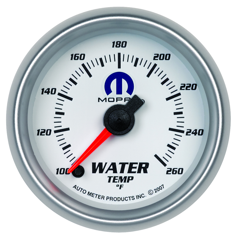 Autometer Mopar 52.4mm SSE 100-260 Degree F Water Temperature Gauge thumbnail 9