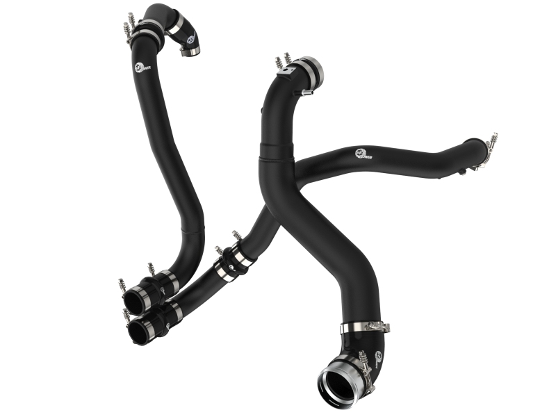 BladeRunner 3 IN Aluminum Hot and Cold Charge Pipe Kit Black