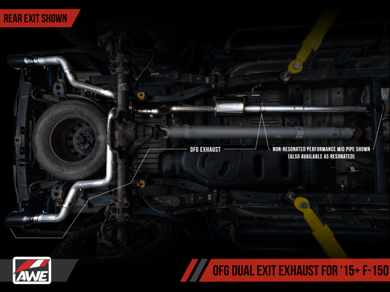 AWE Tuning 2015+ Ford F-150 Non-Resonated Performance Mid Pipe thumbnail 6