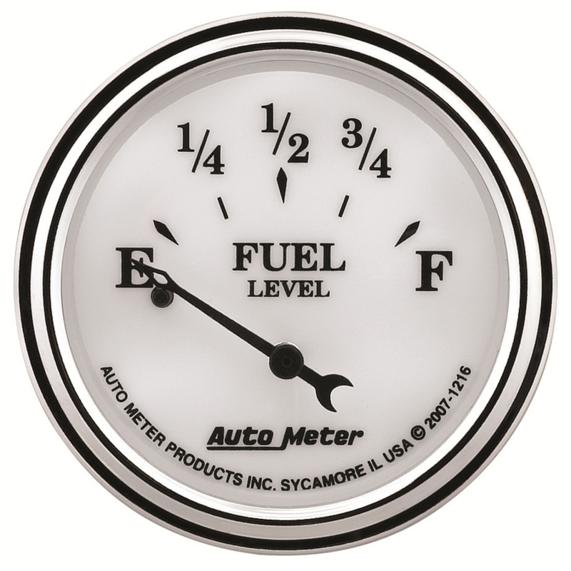 AutoMeter Gauge Fuel Level 2-1/16in. 240 Ohm(e) to 33 Ohm(f) Elec Old Tyme White II thumbnail 9