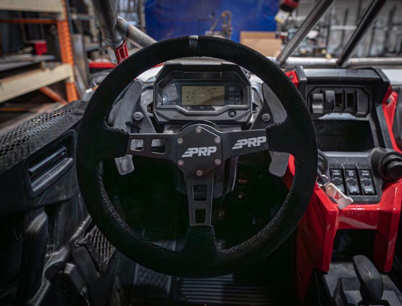 PRP Deep Dish Suede Steering Wheel - Black