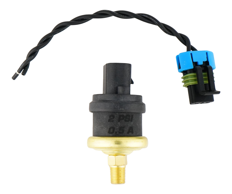 DeatschWerks 2psi 1/8th NPT Adjustable (1-3psi) Hobbs Switch with Pigtail (0.5A)