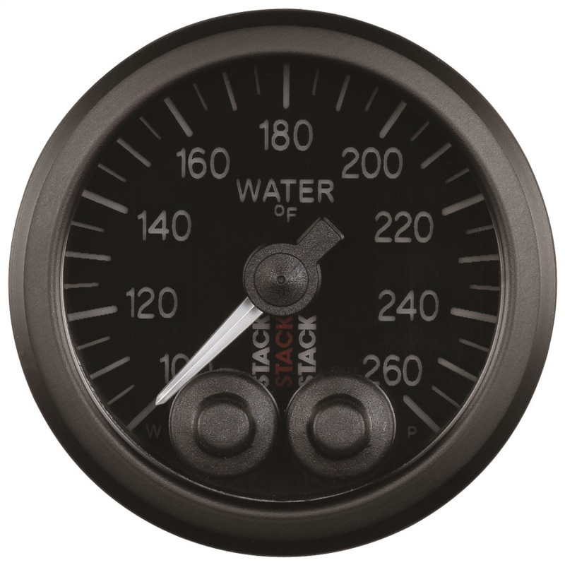 Autometer Stack Pro Control 52mm 100-260 deg F Water Temp Gauge - Black (1/8in NPTF Male) thumbnail 7
