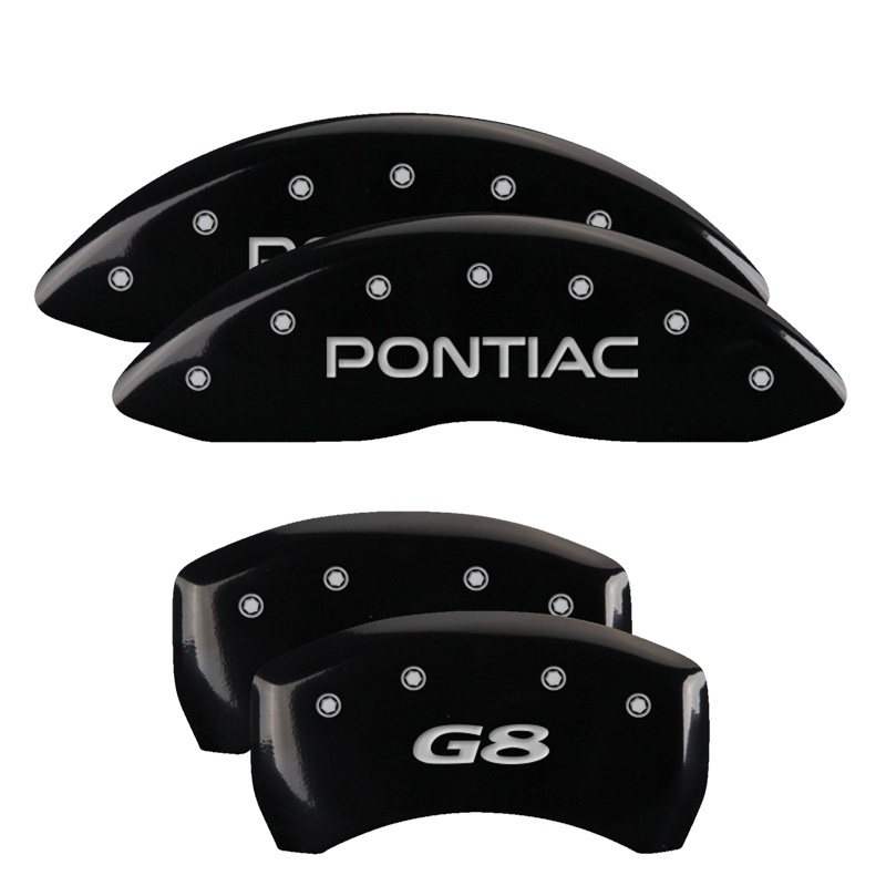 MGP 4 Caliper Covers Engraved Front & Rear MGP Black finish silver ch thumbnail 4