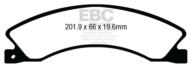 EBC 12+ Nissan NV 1500 Ultimax2 Rear Brake Pads thumbnail 4