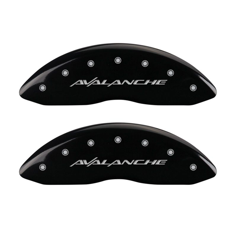 MGP 4 Caliper Covers Engraved Front & Rear Avalanche Black finish silver ch thumbnail 4