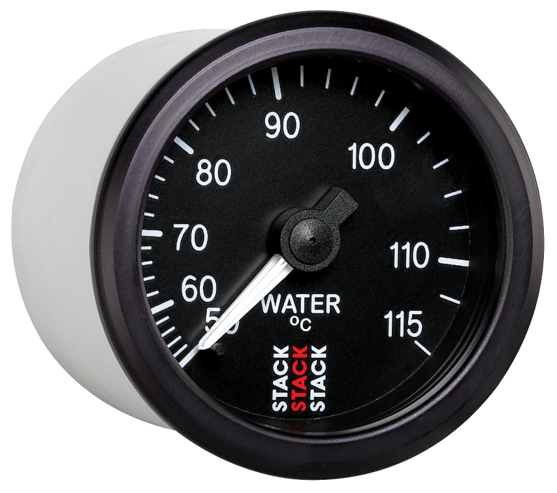 Autometer Stack Instruments 52mm 50-115 Celsius 3/8 BSPT (M) Mechanical Water Temp Gauge - Black thumbnail 6