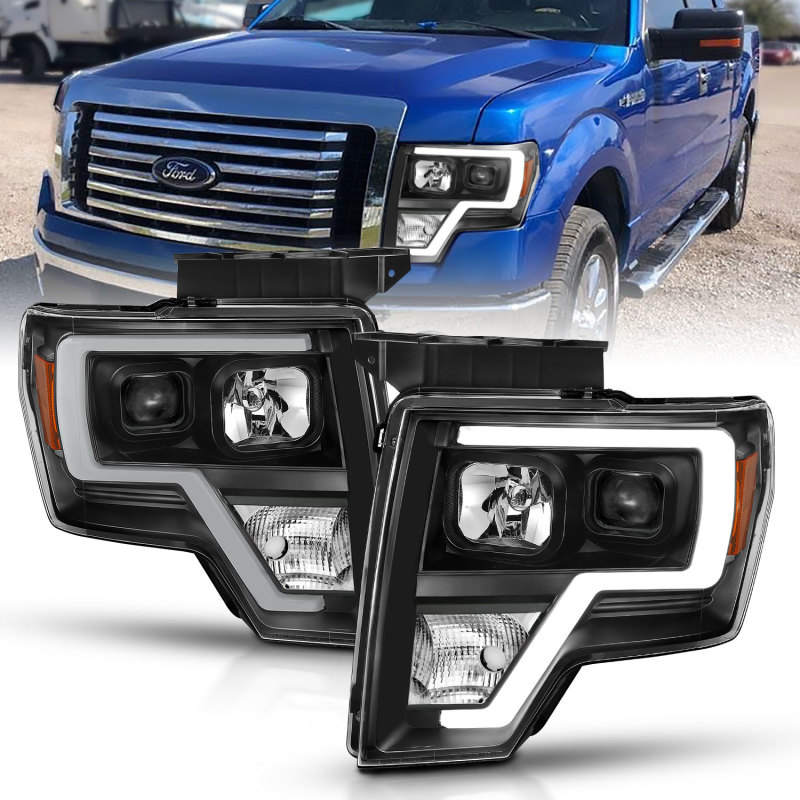 ANZO 2009-2014 Ford F-150 Projector Light Bar H.L Black Amber thumbnail 7