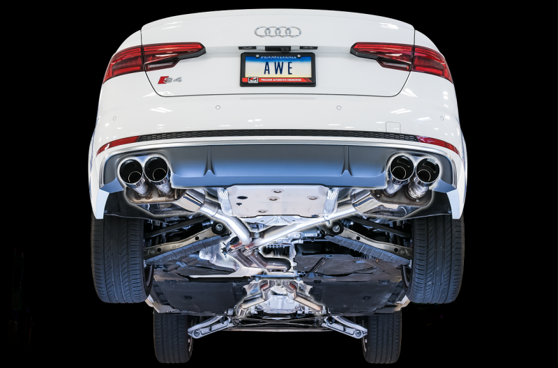 AWE Tuning Audi B9 S4 SwitchPath Exhaust - Non-Resonated (Silver 102mm Tips) thumbnail 5
