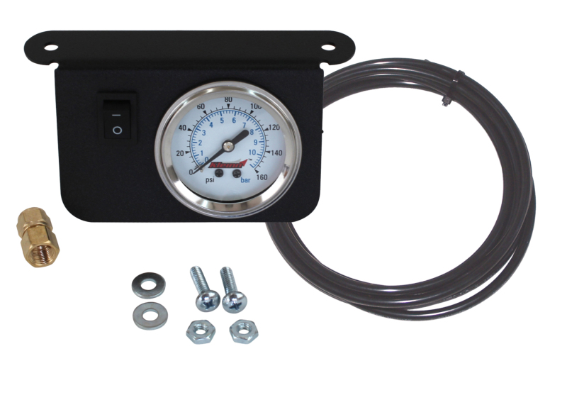 Kleinn Illuminated Dual Needle 160 PSI Dash Panel Gauge Kit w/ On/Off Switch thumbnail 4