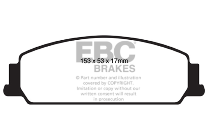 EBC 08-10 Pontiac G8 3.6 Yellowstuff Front Brake Pads thumbnail 6