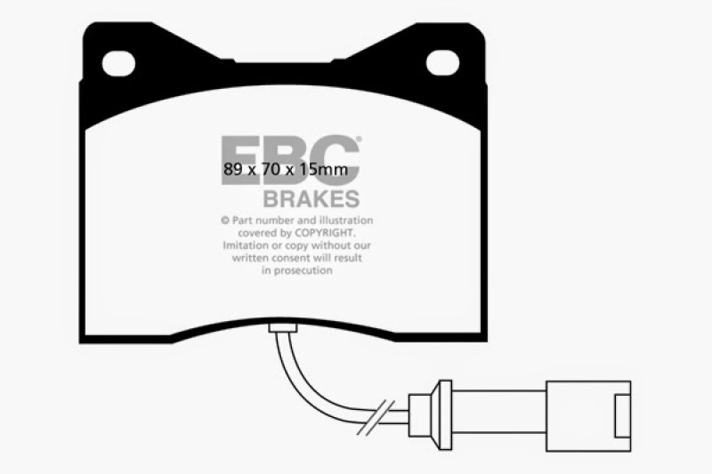 EBC 96-00 Ac Ace 5.0 Greenstuff Front Brake Pads thumbnail 4