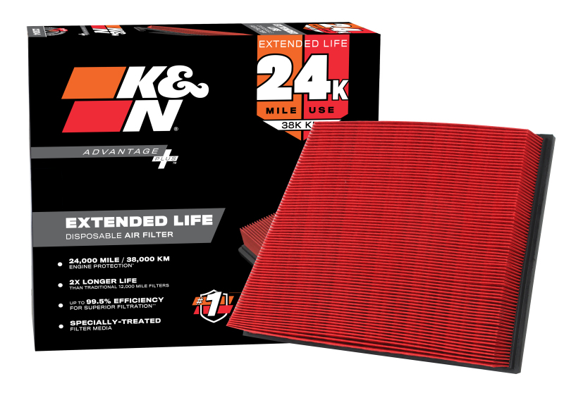K&N Advantage Plus Air Filter 24K Miles Gmc Sierra 2500 Hd V8-6.6L Dsl 11-16 thumbnail 3