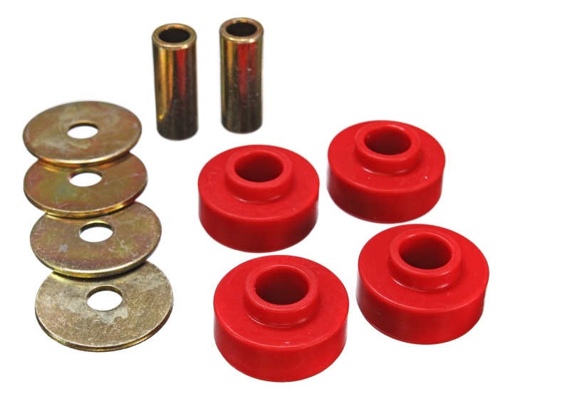 Energy Suspension 89-97 Ford Thunderbird / 99-04 Mustang Cobra Red Differential Carrier Bushings thumbnail 3