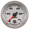 Autometer Pro-Cycle Gauge Oil Pressure 2 1/16in 100psi Digital Stepper Motor White thumbnail 7