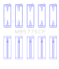 King Engine Bearings Isuzu 4HK1 (Housing Bore +.010) (Size 0.50 Oversized) Main Bearing Set thumbnail 6