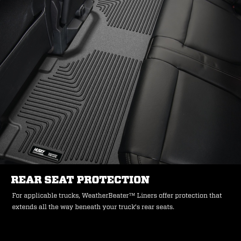 Husky Liners 15-23 Ford F-150 SuperCrew Weatherbeater Black Front & 2nd Seat Floor Liners thumbnail 7