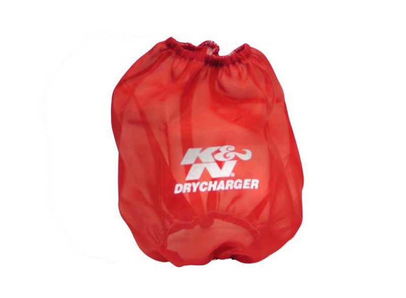 K&N Round Tapered Drycharger Air Filter Wrap Red 7.5in Base ID x 5in Top ID x 7.5in H thumbnail 2