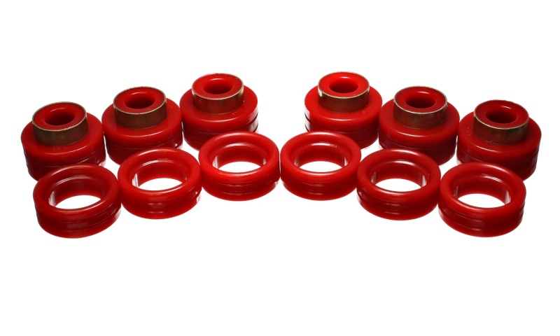Energy Suspension 94-01 Dodge Ram 1500 / 94-02 Ram 2500/3500 Red Body (Cab) Mount Set thumbnail 5