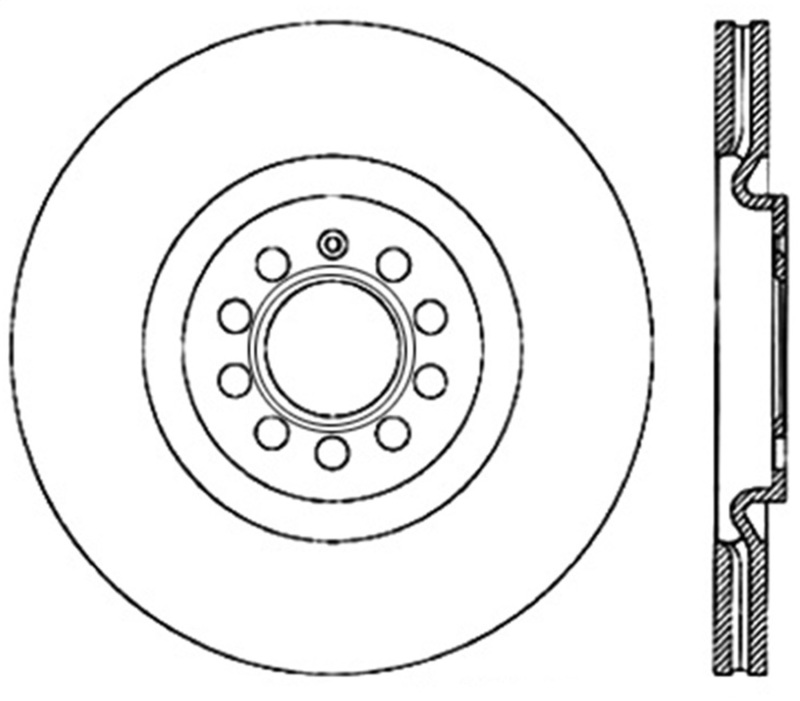 StopTech 09 VW Passat CC / 06-09 Passat Slotted & Drilled Left Front Rotor thumbnail 3