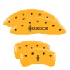 MGP 4 Caliper Covers Engraved Front Lincoln Engraved Rear Star logo Yellow finish black ch thumbnail 8