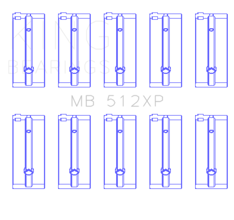 King Engine Bearings Ford BDA - European (Size STD) Performance Main Bearing Set thumbnail 4