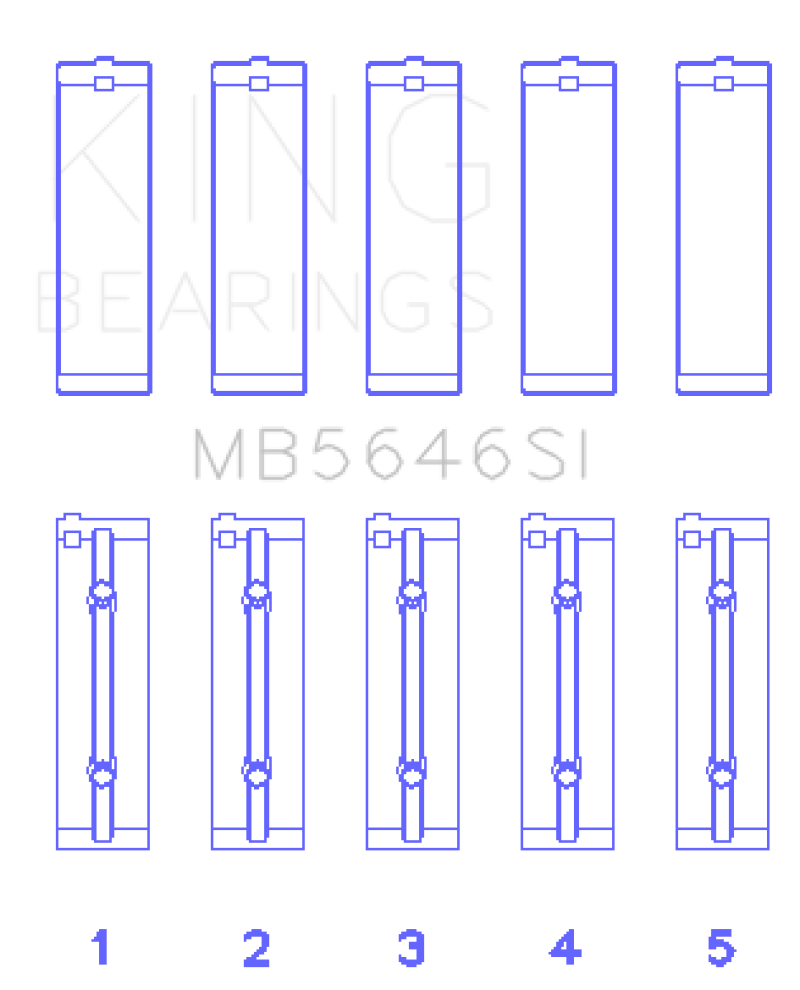 King Engine Bearings Toyota 1AZFE/2AZFE Main Bearing Set thumbnail 4
