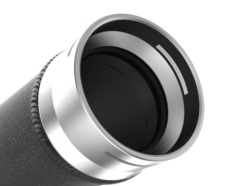 BladeRunner 2-1/2 IN Aluminum Hot Charge Pipe Black