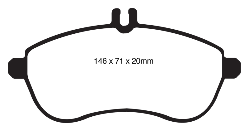 EBC 12-14 Mercedes-Benz C250 (W204) 1.8 Turbo Greenstuff Front Brake Pads thumbnail 3