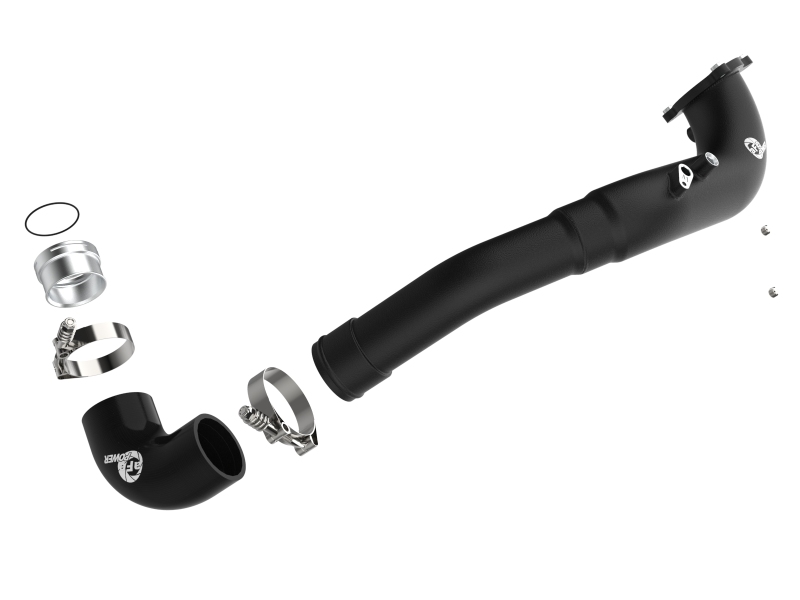 BladeRunner 3 IN Aluminum Hot Charge Pipe Black