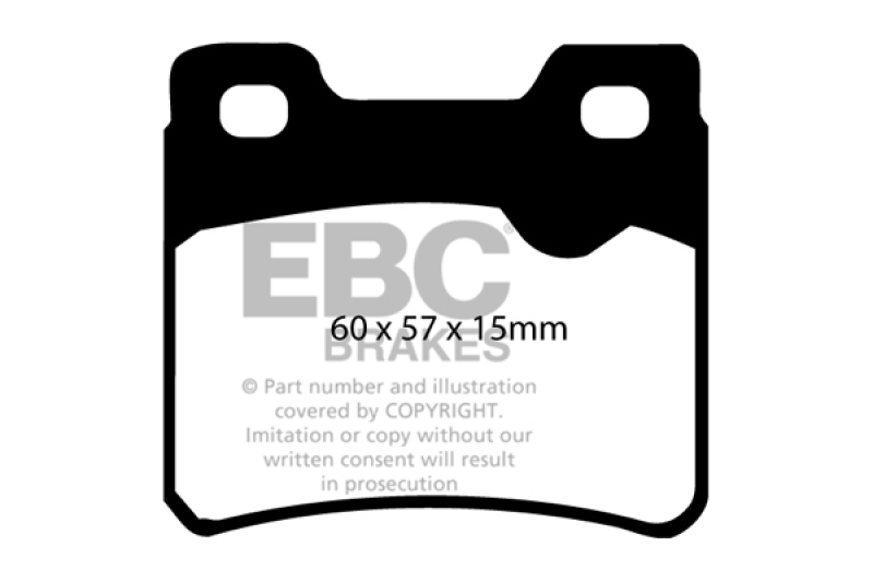 EBC 94-96 Saab 900 2.0 Turbo Yellowstuff Rear Brake Pads thumbnail 5